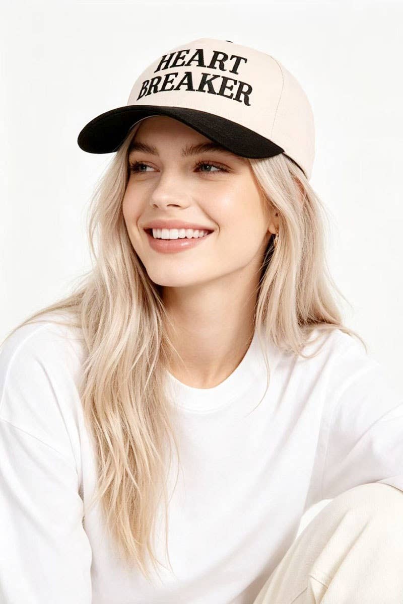 0427 Heart Breaker Two Tone Cotton Hat SI-29784