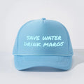 Save Water Drink Margs Sky Blue Trucker Hat Mesh Snapback Cap NWT