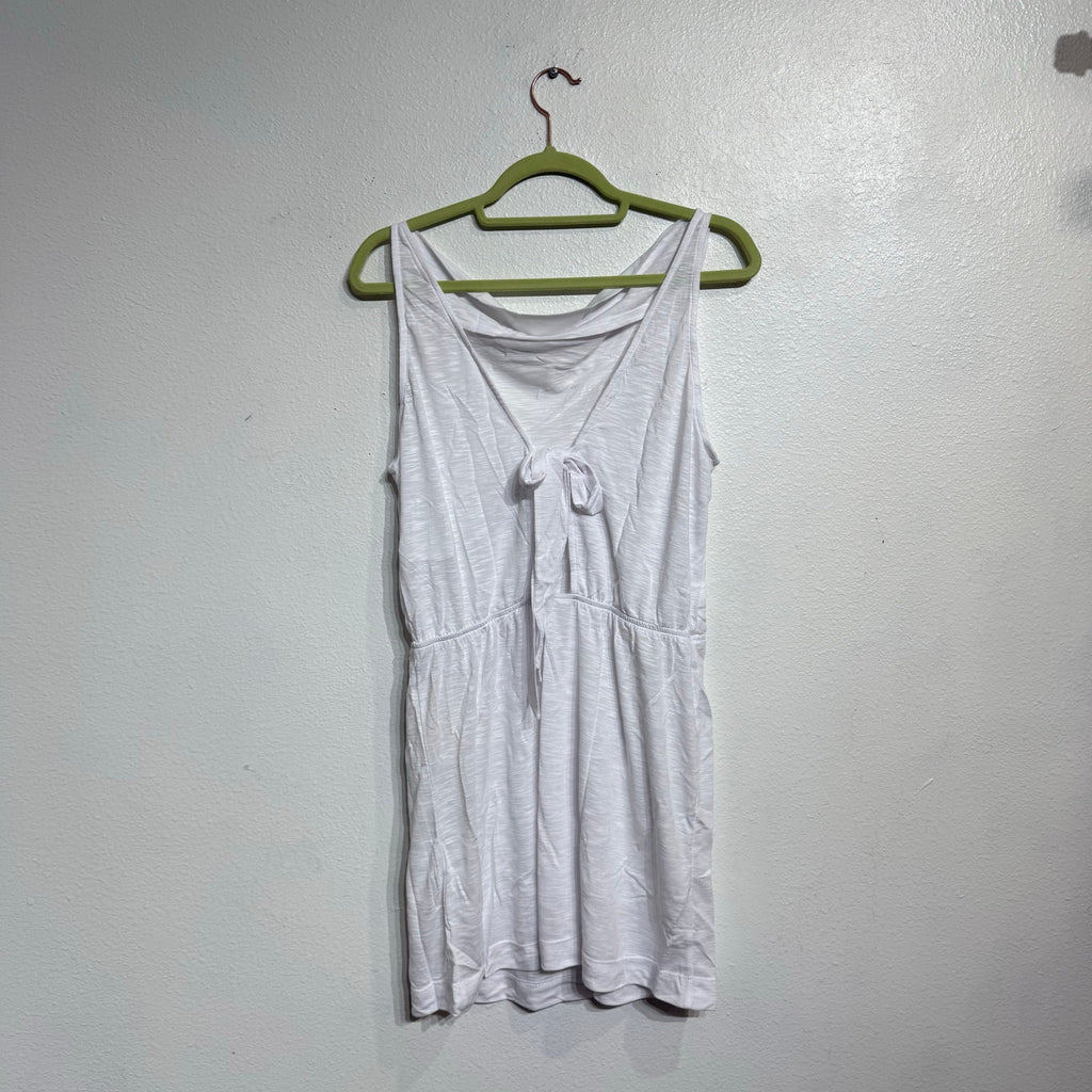 Becca by Rebecca Virtue White Reversible Swim Cover Mini Dress Sz M NWT