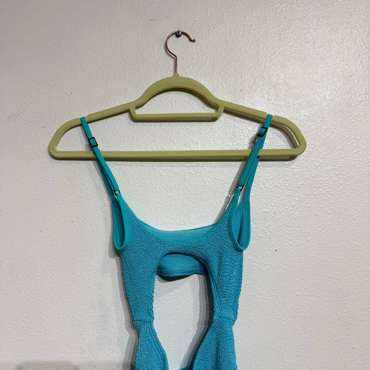 Bond Eye Teal Mishy Cutout One Piece Swimsuit Sz O/S NWT