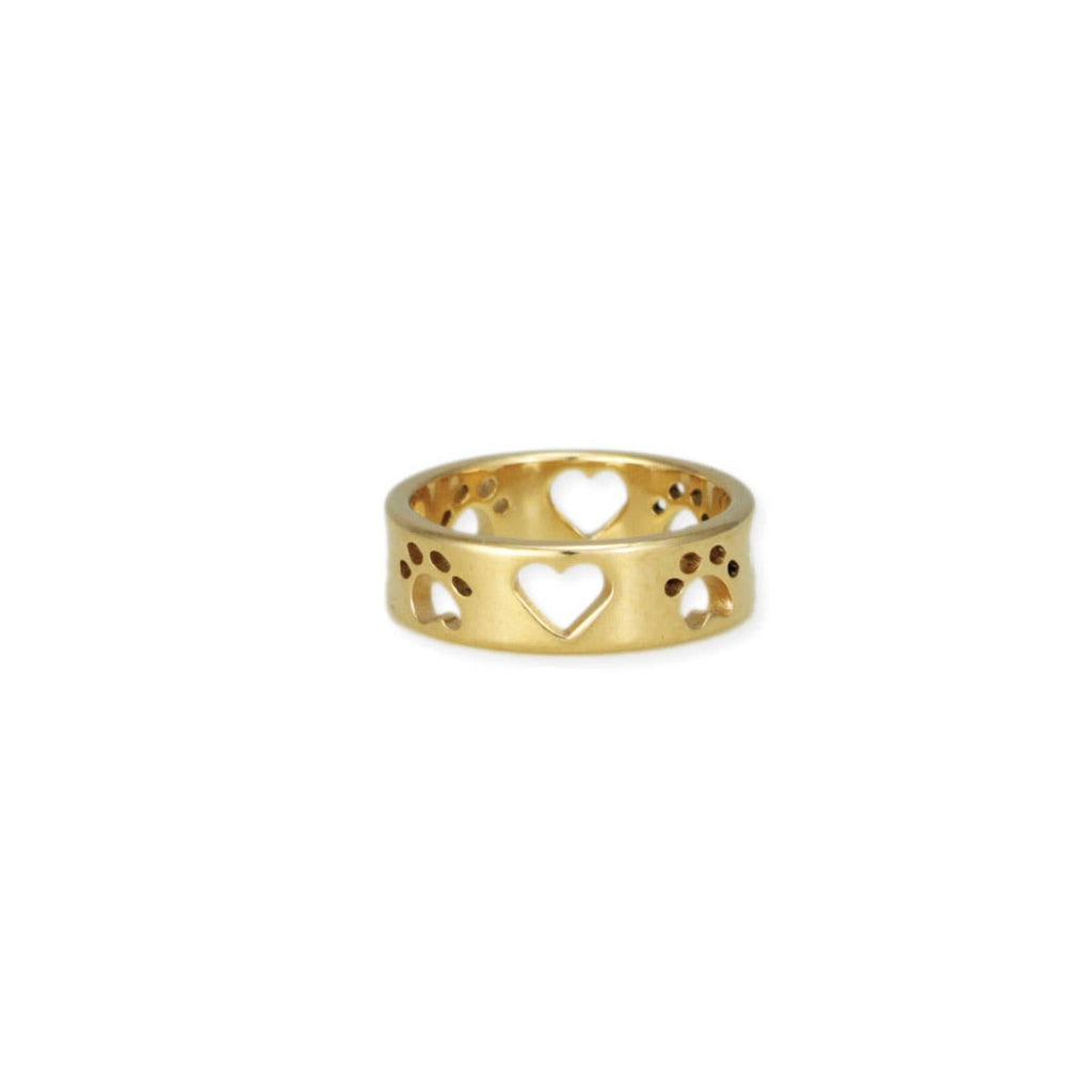 Furrever Friend Heart Paw Band Ring