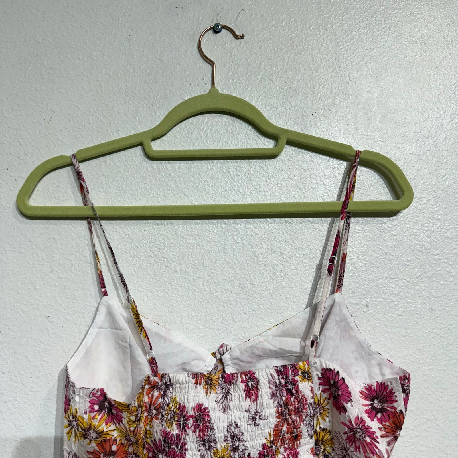 Wayf Maeve Floral Print Eyelet Camisole Sz S NWT