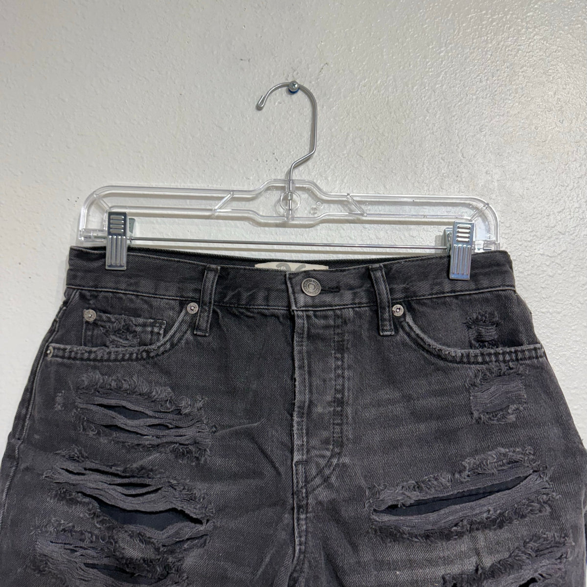 Free People Montero Black Maggie Distressed Shorts Sz 26 NWT