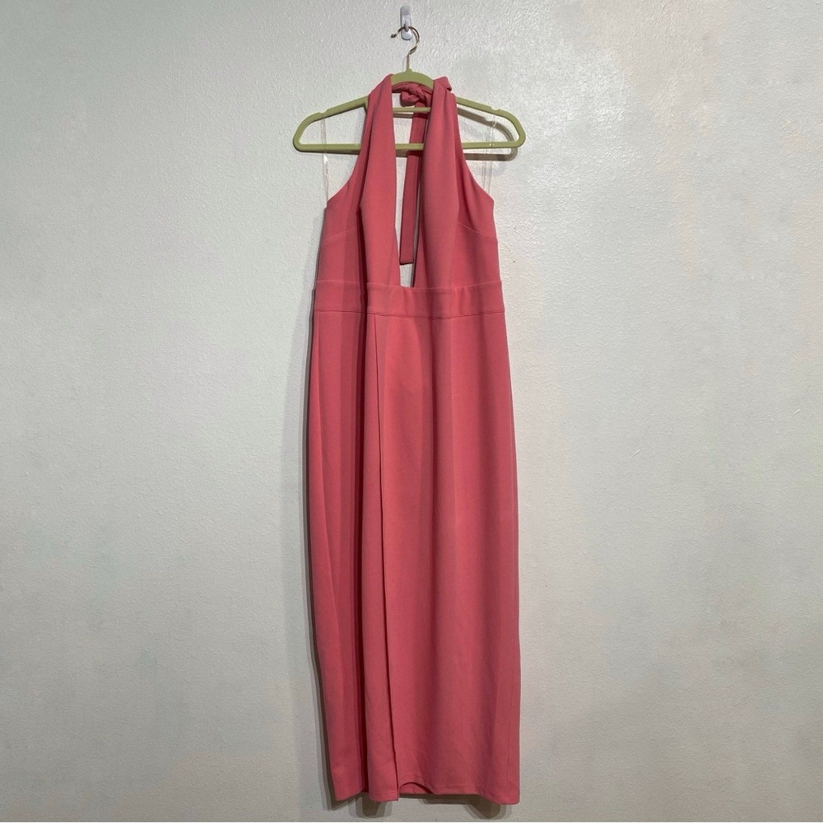 Clothing Obsessed Company Pink Curvy Fit Halter Midi Dress Sz 3XL NWT