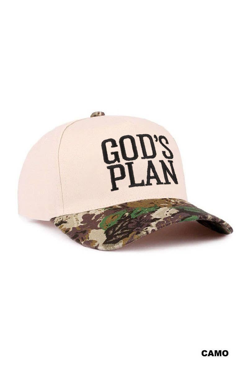 `0304 God's Plan Two Tone Cotton Hat SI-29581
