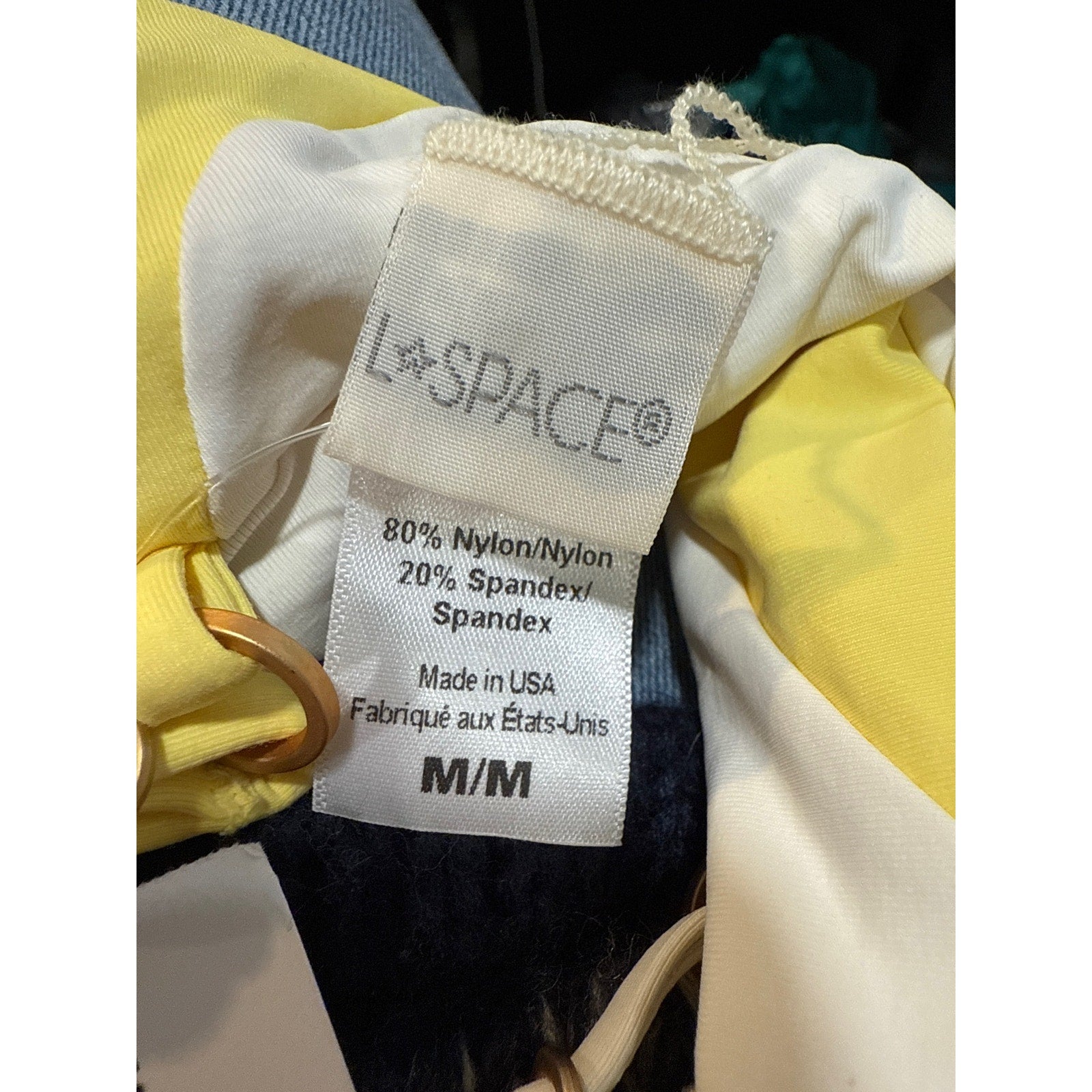 L*Space Yellow Ari Color Block Ari Top Sz M NWT