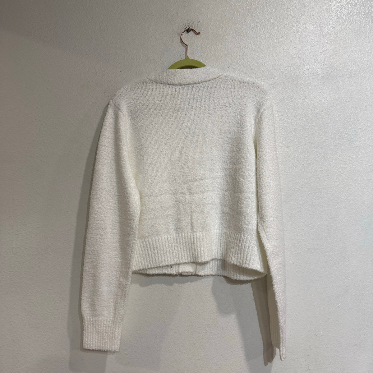 Magnolia Boutique Ivory Sherpa Lounge Set Cardigan Wide Leg Pants Sz L NWT
