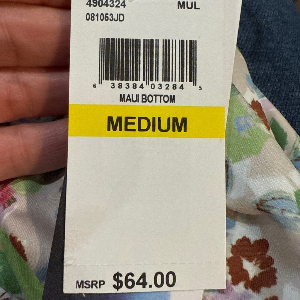 Isabella Rose Maui Floral Reversible Swim Bottom Sz M NWT