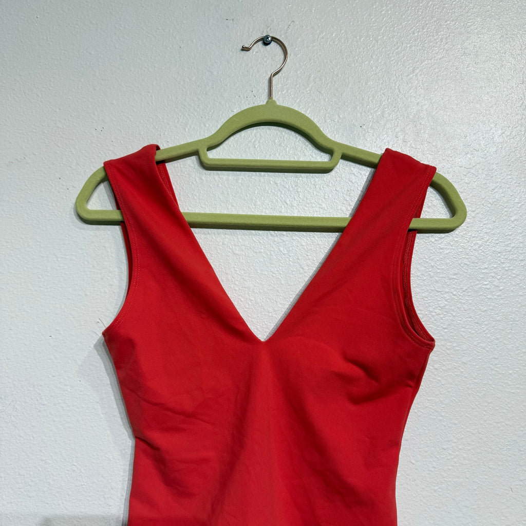 Free People Pink Pointsetta Keep It Sleek Bodysuit Sz S NWT