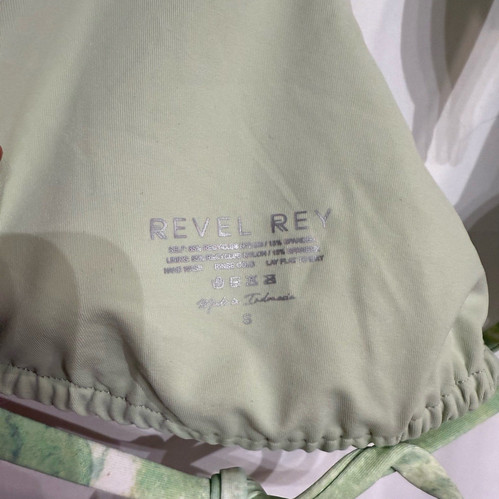 Revel Rey Sorbet Camo Bikini Top Sz S NWT