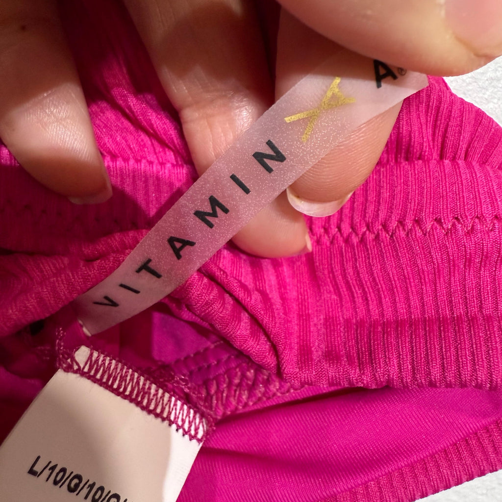 Vitamin A Hot Pink Sienna Tank Bikini Top  Sz 10/L NWT