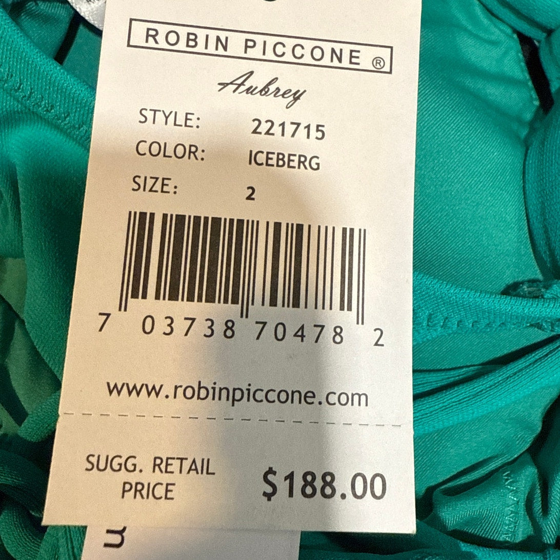 Robin Piccone Iceberg Aubrey Lace Up One Piece Sz 2 NWT